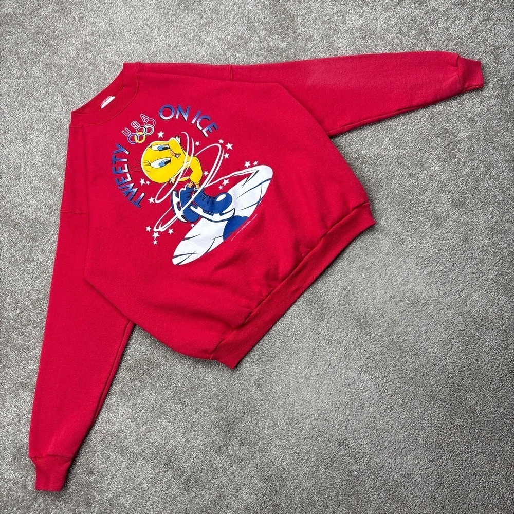 Vintage 1995 Tweety Bird Looney Tunes USA Olympic Sweatshirt Large